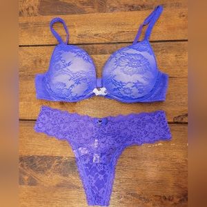 Victoria's Secret Bra Y2K Purple Lace 34C